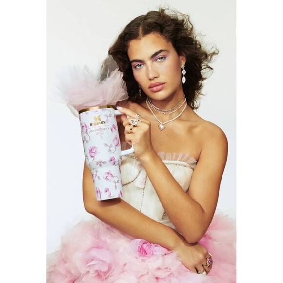 Stanley Other - New in Box Stanley LoveShackFancy Ribbon Rosa 40oz Quencher Tumbler Floral Pink